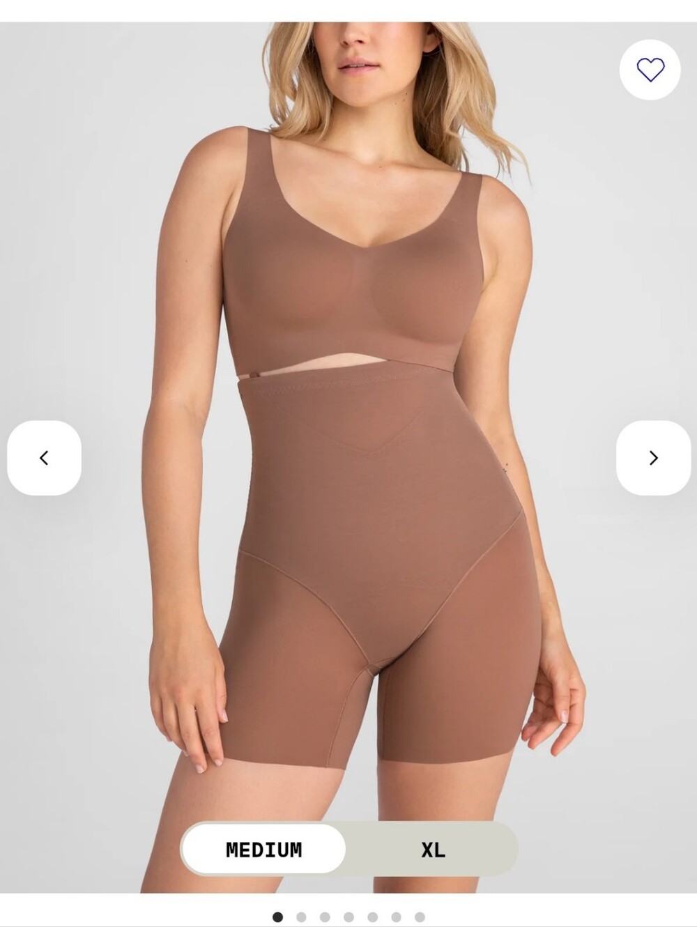 Honeylove High-Waist Shorter-Inseam Shaping Bodyshort - Brown